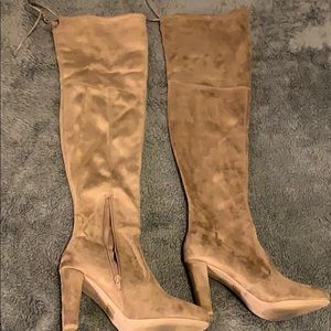 Suede Thigh High Boots